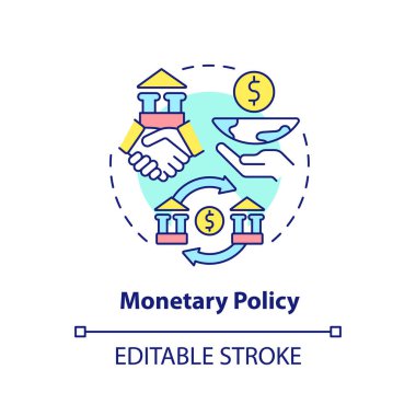 Monetary policy concept icon