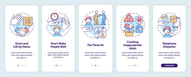 Mobil uygulama ekranında iş adabı