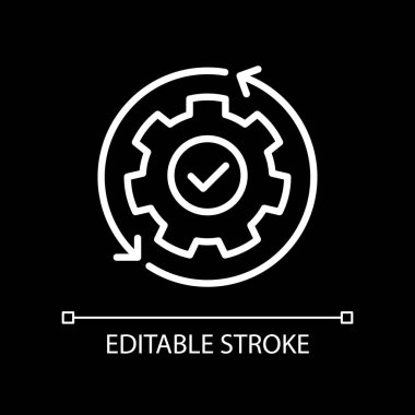 Koyu tema için otomasyon pikseli mükemmel beyaz doğrusal simge