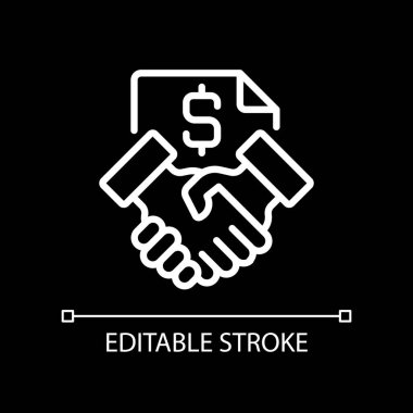 Koyu tema için piksel mükemmel beyaz doğrusal simgesini küçült