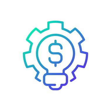 İş fikri gradyan doğrusal vektör simgesi