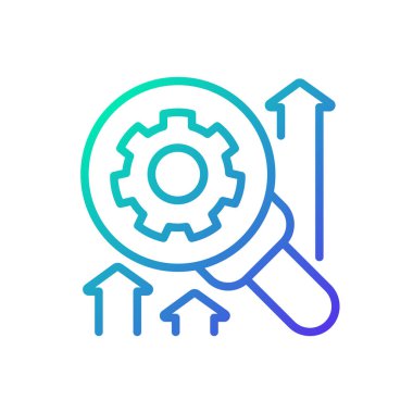 Araştırma ve Geliştirme gradyan doğrusal vektör simgesi
