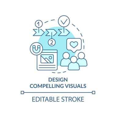 Zorlayıcı görsel turkuaz konsept simgesi tasarla