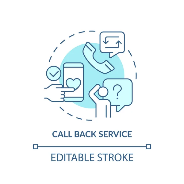 Call back service turquoise concept icon — Stockový vektor