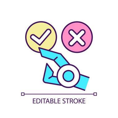 Otomatik karar yapımı RGB renk simgesi