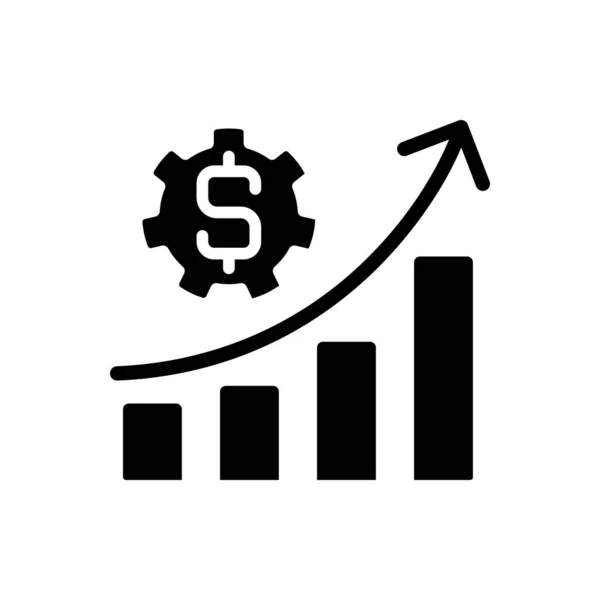 Budget black glyph icon — Stockový vektor