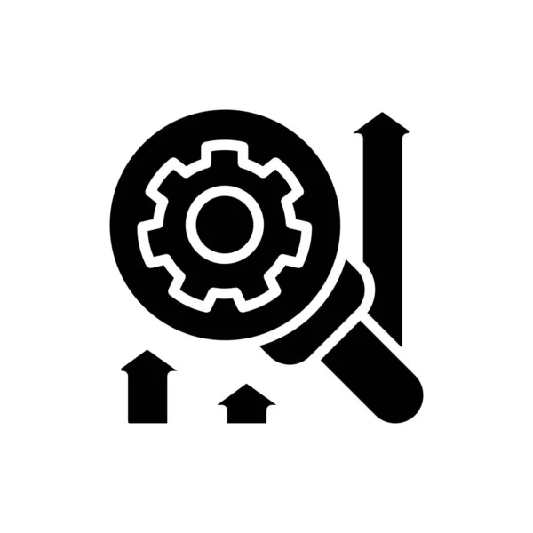 Research and development black glyph icon — Stockvector