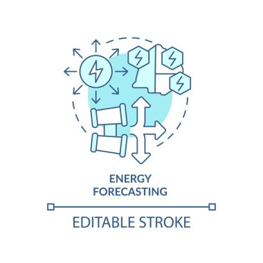 Enerji tahmini turkuaz konsept simgesi