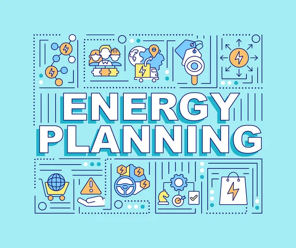 Термин "энергетическое планирование" — стоковый вектор
