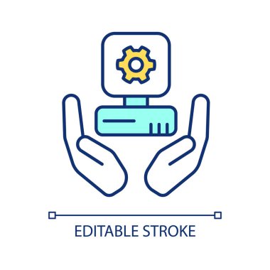 Teknolojik gelişim RGB renk simgesine destek