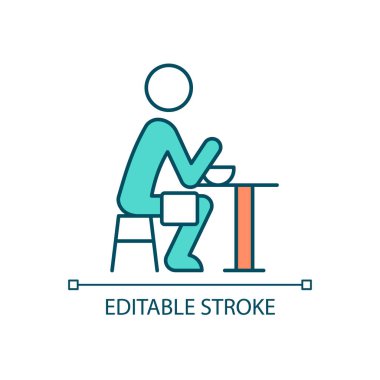 Yemek RGB renk simgesi