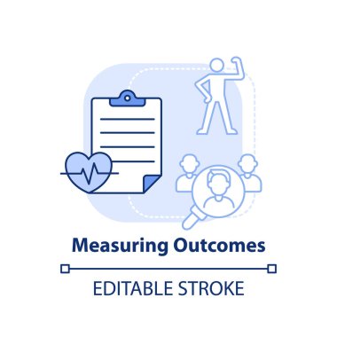 Çıktılar açık mavi konsept simgesi ölçülüyor. Terapi kontrolü. Davranışsal trend soyut fikir ince çizgi çizimi. İzole bir taslak çizim. Düzenlenebilir felç. Arial, Myriad Pro-Kalın yazı tipleri