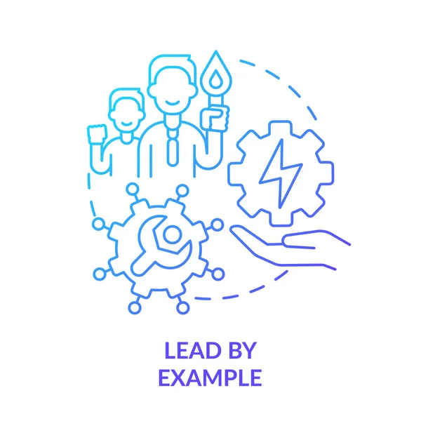 Lead Example Blue Gradient Concept Icon Approach Energy Strategy Abstract — Vector de stock