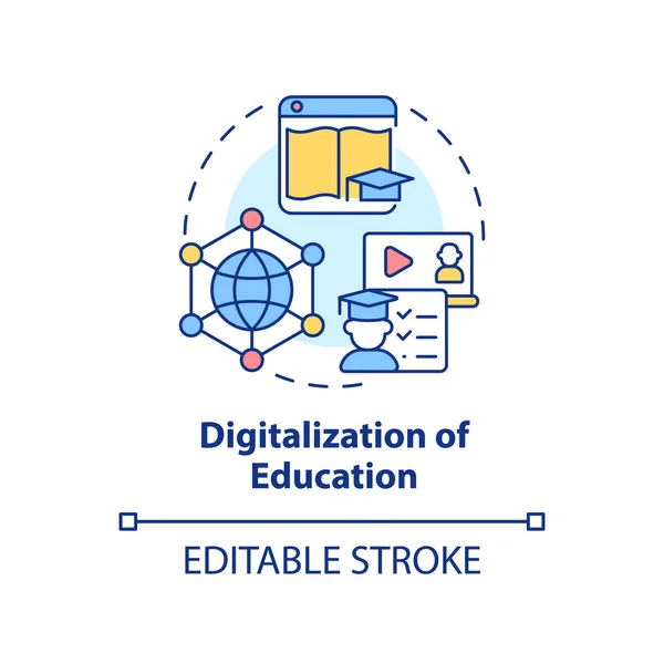 Digitalisierung Des Bildungskonzepts Aufstrebende Fähigkeiten Der Entwicklung Abstrakte Idee Dünne — Stockvektor