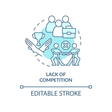 Yarışma turkuaz konsept simgesi eksikliği. Kooperatif toplum soyut fikir ince çizgi çizimi. İzole bir taslak çizim. Düzenlenebilir felç. Arial, Myriad Pro-Kalın yazı tipleri