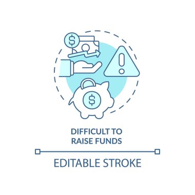 Turkuaz konsept simgesi oluşturmak zor. Kooperatif toplum dezavantajlı soyut fikir ince çizgi çizimi. İzole bir taslak çizim. Düzenlenebilir felç. Arial, Myriad Pro-Kalın yazı tipleri