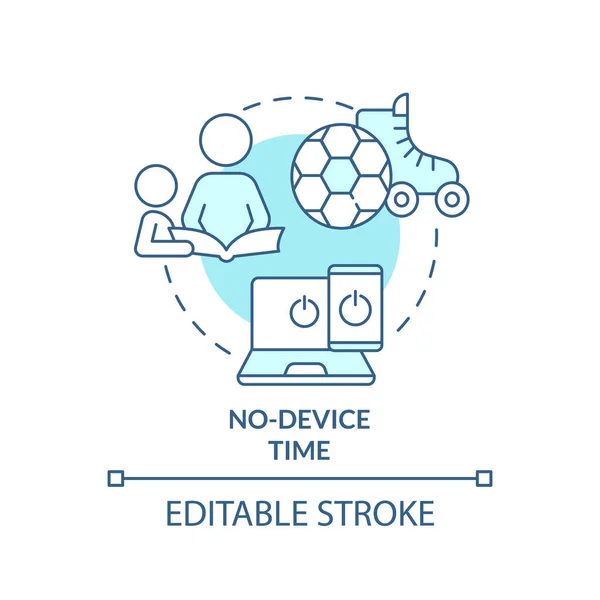 Device Time Turquoise Concept Icon Limit Time Gadgets Quality Time — ストックベクタ