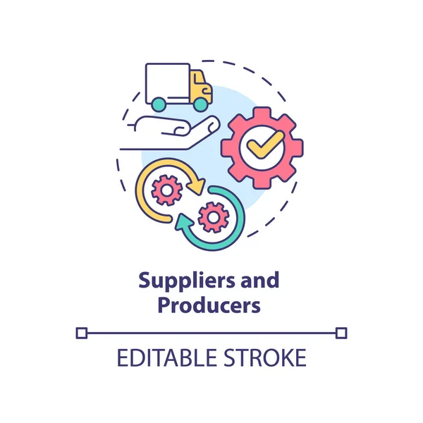 Suppliers Producers Concept Icon Category Cooperative Members Abstract Idea Thin — Vettoriale Stock