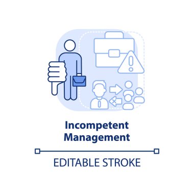 Yetersiz yönetim açık mavi konsept simgesi. Kooperatif toplum soyut fikir ince çizgi çizimi. İzole bir taslak çizim. Düzenlenebilir felç. Arial, Myriad Pro-Kalın yazı tipleri