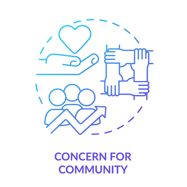Concern Community Blue Gradient Concept Icon Cooperative Principle Abstract Idea — Διανυσματικό Αρχείο