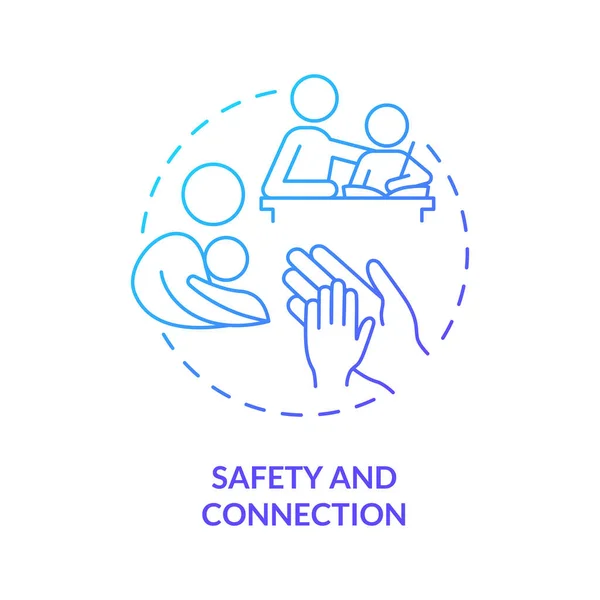 Safety Connection Blue Gradient Concept Icon Support Protection Family Relationships — Stockvektor