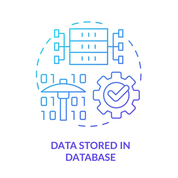 Data Uložená Konceptu Modrého Přechodu Databáze Systém Správy Databází Abstraktní — Stockový vektor