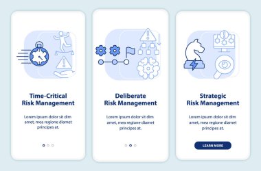ORM seviyeleri seyyar uygulama ekranında açık mavi. İş gezisi 3 aşamalı grafik talimatlar sayfaları doğrusal kavramlarla. UI, UX, GUI şablonu. Kullanılan sayısız Pro-Kalın, Düzenli yazı tipleri
