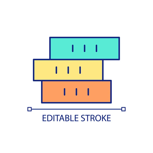 Nieustrukturyzowane Dane Ikona Koloru Rgb Architektura Magazynowa Magazyn Danych Informacje — Wektor stockowy