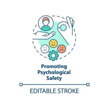 Psikolojik güvenlik konsepti ikonunun tanıtımı. Seçkin liderlik karakteristik soyut fikir ince çizgi çizimi. İzole bir taslak çizim. Düzenlenebilir felç. Arial, Myriad Pro-Kalın yazı tipleri