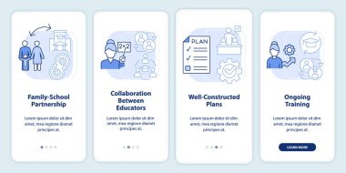 Özel sınıflar seyyar uygulama ekranında açık mavi renkte. Doğrusal kavramlarla düzenlenebilir grafik yönergelerini dört adımda gözden geçir. UI, UX, GUI şablonu. Kullanılan sayısız Pro-Kalın, Düzenli yazı tipleri