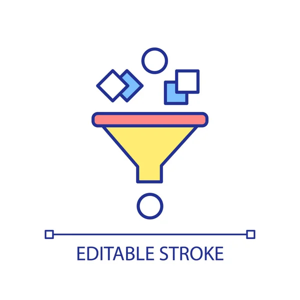 Databehandling Rgb Färg Ikon Filtrera Information Info Input Och Output — Stock vektor