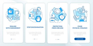 Mobil uygulama ekranında lgbt sorunları ile uğraşılıyor. Doğrusal kavramlarla düzenlenebilir grafik yönergelerini dört adımda gözden geçir. UI, UX, GUI şablonu. Kullanılan sayısız Pro-Kalın, Düzenli yazı tipleri