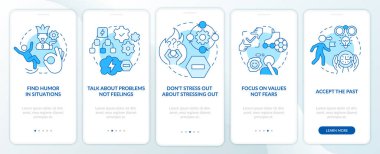 Mobil uygulama ekranındaki mavi değişimle uğraşıyoruz. Basit adaptasyon yürüyüşü 5 adım düzenlenebilir grafiksel yönergeler doğrusal kavramlarla. UI, UX, GUI şablonu. Kullanılan sayısız Pro-Kalın, Düzenli yazı tipleri