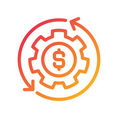 Para yönetimi piksel mükemmel gradyan vektör simgesi. Finansal başarı elde etmek. Para transferi. Bütçe belirleme. İnce çizgi renk sembolü. Modern tarz pictogram. Vektör izole çizimi