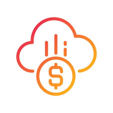 Bulut ödeme piksel mükemmel gradyan doğrusal vektör ikonu. E-ödeme evlat edinme. İnternet üzerinden mali işlemler. İnce çizgi renk sembolü. Modern tarz pictogram. Vektör izole çizimi