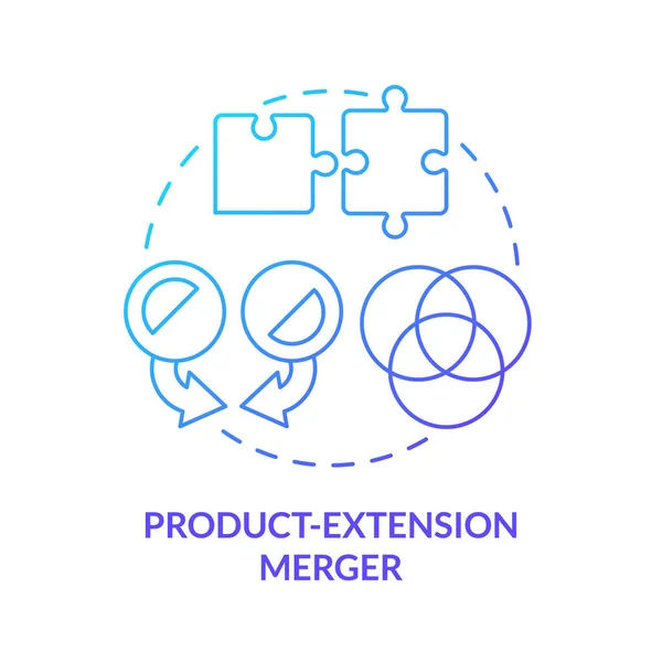 Rozšíření Produktu Obchodní Spojení Modrý Gradient Koncept Ikona Doplňkové Produkty — Stockový vektor