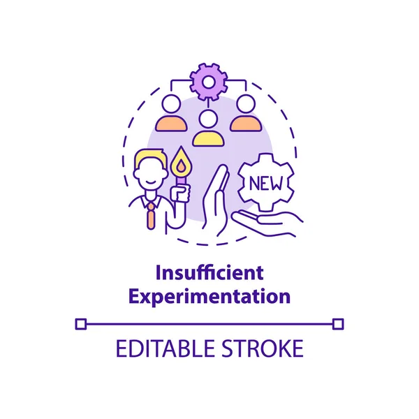 Icona Del Concetto Sperimentazione Insufficiente Adattabilità Nemico Idea Astratta Sottile — Vettoriale Stock