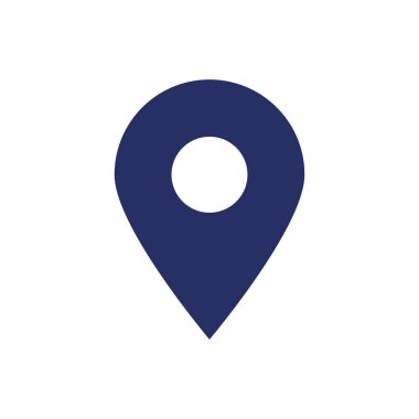 Navigasyon broşu siyah glyph ui simgesi. Yer belirleyici. Teslimat adresi. Kullanıcı arayüzü tasarımı. Beyaz uzayda siluet sembolü. Ağ ve cep telefonu için sağlam bir resim. İzole vektör illüstrasyonu