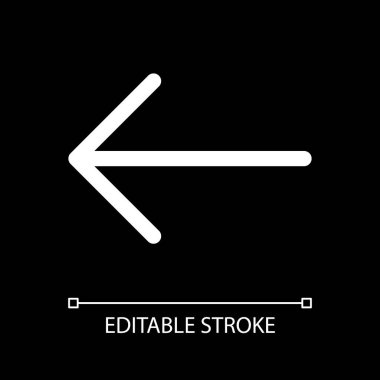 Koyu tema için önceki dosya beyaz doğrusal ui simgesi. Şarkı ve videoya dönelim. Multimedya oynatıcı. Vektör çizgisi çizimi. Gece modu için izole edilmiş kullanıcı arayüzü sembolü. Düzenlenebilir felç. Kullanılan Arial yazı tipi