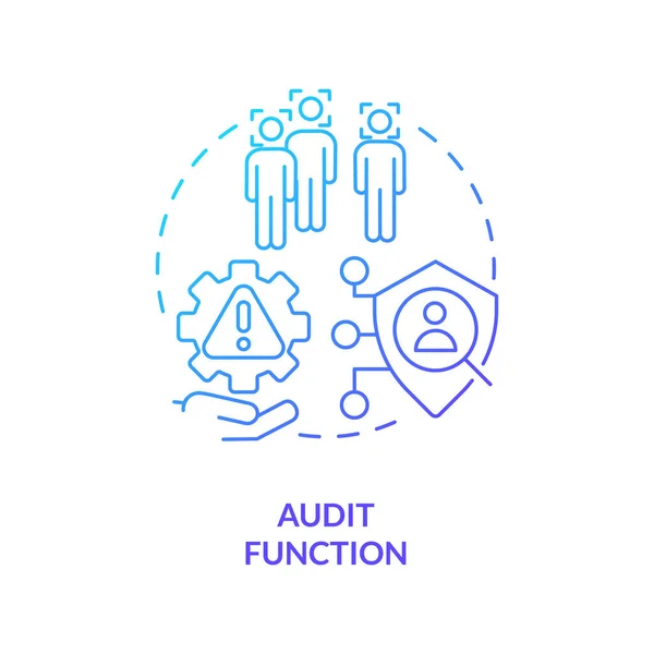 Audit Functie Blauw Gradiënt Concept Icoon Identiteitsbeheer Proces Abstract Idee — Stockvector