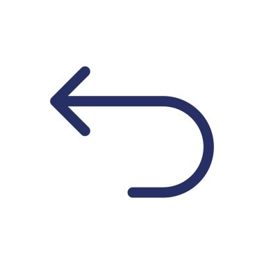 Beyaz siyah glyph ui simgesini geri getir. Önceki sayfaya dön. İnternet tarayıcısı. Kullanıcı arayüzü tasarımı. Beyaz uzayda siluet sembolü. Ağ ve cep telefonu için sağlam bir resim. İzole vektör illüstrasyonu