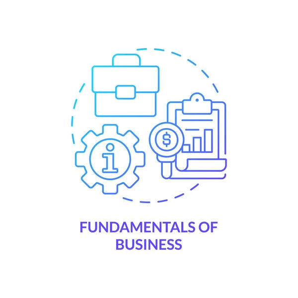 Fundamentals Business Blue Gradient Concept Icon Financial Accounting Abstract Idea — Stock vektor