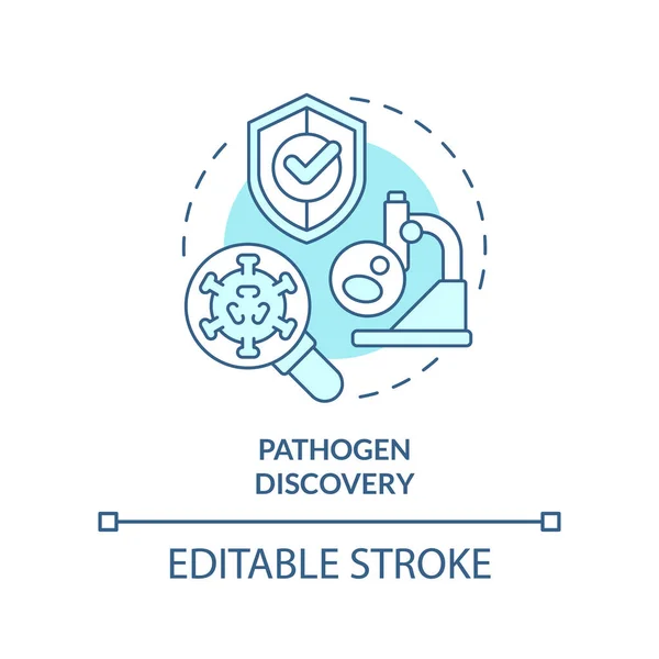 Pathogen Discovery Turquoise Concept Icon Pandemic Preparedness Effort Abstract Idea — Vettoriale Stock