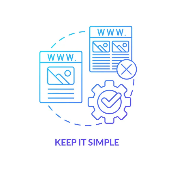 Udržujte Jednoduchý Modrý Přechod Koncept Ikony Profesionální Webové Stránky Abstraktní — Stockový vektor