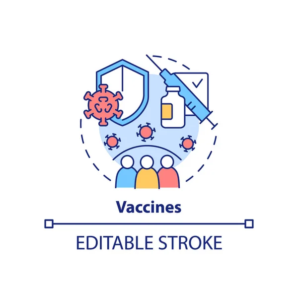 Vaccines Concept Icon Booster Injection Pandemic Preparedness Clinical Research Abstract — Vettoriale Stock