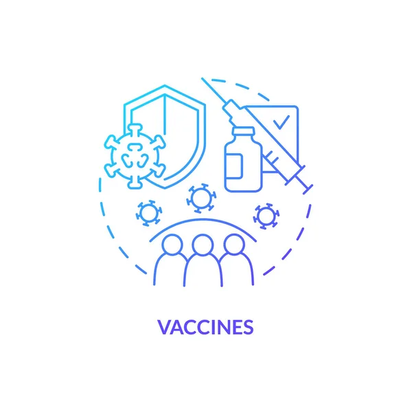 Vaccines Blue Gradient Concept Icon Booster Injection Pandemic Preparedness Clinical — Vector de stock