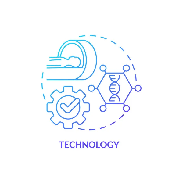 Technology Blue Gradient Concept Icon Innovative Methods Patient Screening Pandemic — Vetor de Stock