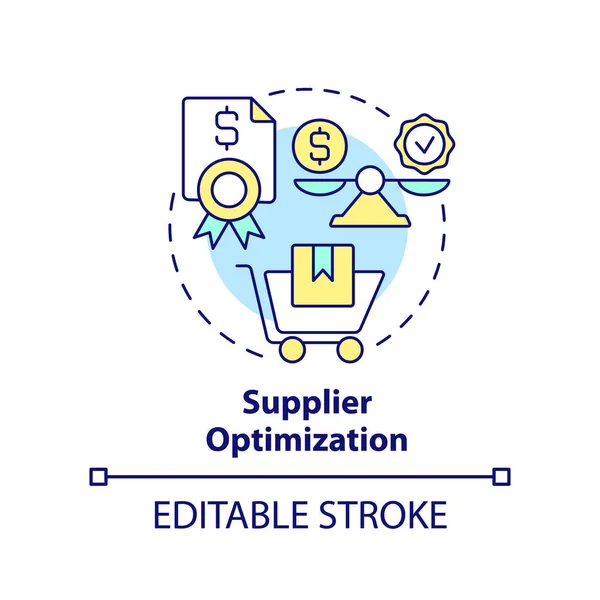 Supplier Optimization Concept Icon Purchasing Strategy Abstract Idea Thin Line — Stockvector