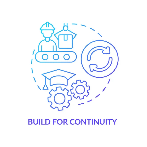 Build Continuity Blue Gradient Concept Icon Strategy Dealing Inflation Business — Stock vektor