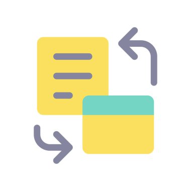 Banka hesap beyanı düz renk ui simgesi. Kart sahibi işlemlerinin resmi özeti. Mobil uygulama için basit doldurulmuş öge. Renkli, sağlam bir resim. Vektör izole edilmiş RGB illüstrasyonu